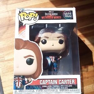 Caption Carter Funko pop perfect condition box that it is in slightly damaged